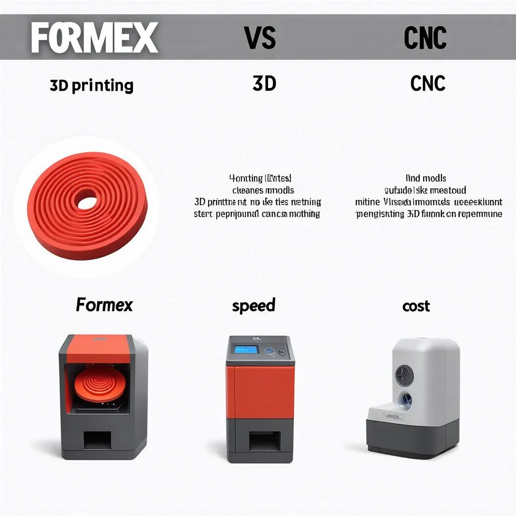 So sánh Formex với in 3D và CNC